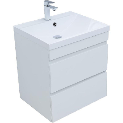 Тумба под раковину Aquanet Нота New 58 335417 подвесная Белый глянец