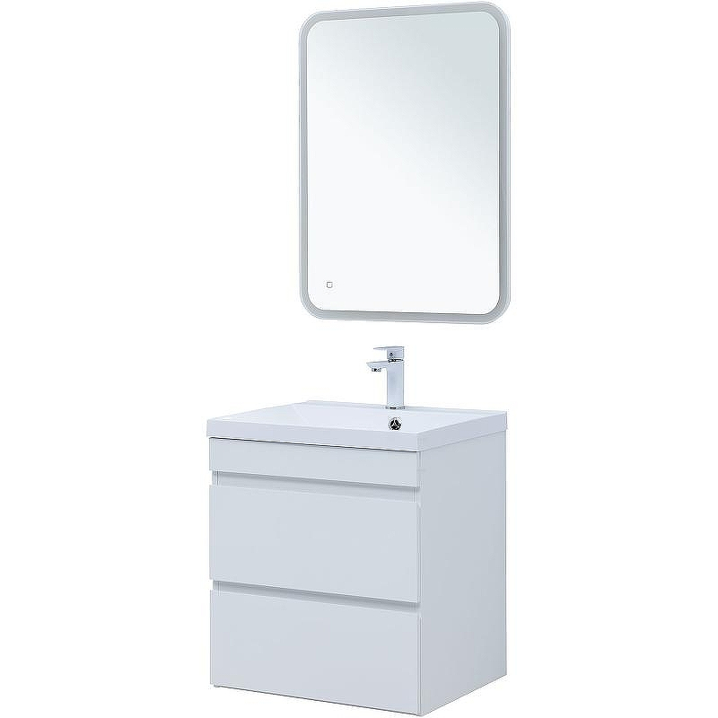 Тумба под раковину Aquanet Нота New 58 335417 подвесная Белый глянец, купить, цена, заказать, магазин, доставка, скидка, промокод, купить, цена, заказать, магазин, доставка, скидка, промокод