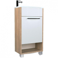 Тумба с раковиной 1MarKa Lira 40Н L У85922 Дуб сонома Белый глянец, купить, цена, заказать, магазин, доставка, скидка, промокод, купить, цена, заказать, магазин, доставка, скидка, промокод