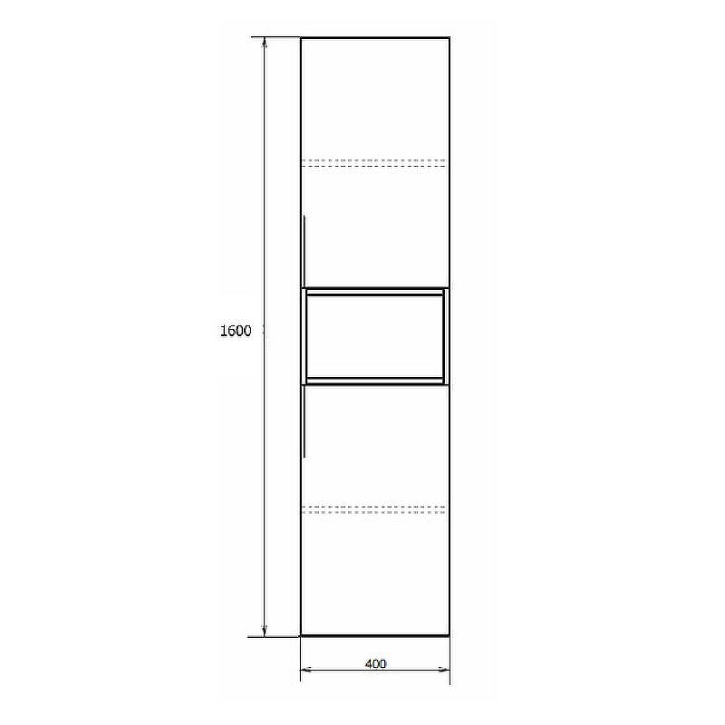 Шкаф пенал Comforty Штутгарт 40 00004151544 подвесной Дуб темно-коричневый Черный матовый, купить, цена, заказать, магазин, доставка, скидка, промокод, купить, цена, заказать, магазин, доставка, скидка, промокод
