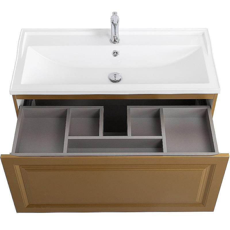 Тумба под раковину Cezares Giubileo 100 GIUBILEO-N-100-1C-SO-BORO-P подвесная Брашированное золото, купить, цена, заказать, магазин, доставка, скидка, промокод, купить, цена, заказать, магазин, доставка, скидка, промокод