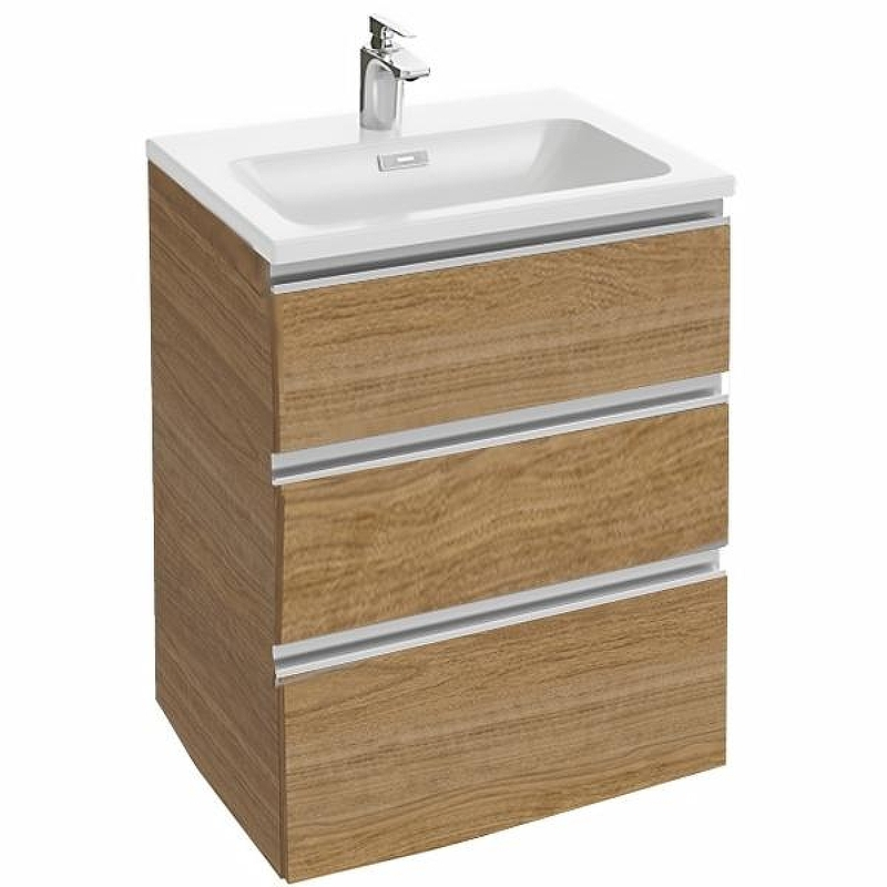 Тумба под раковину Jacob Delafon Vox 60 EB2050-RA-E16 подвесная Ореховое дерево, купить, цена, заказать, магазин, доставка, скидка, промокод, купить, цена, заказать, магазин, доставка, скидка, промокод