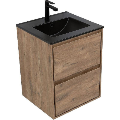 Тумба под раковину Aquanet Милан 50 336376 подвесная Дуб рустикальный