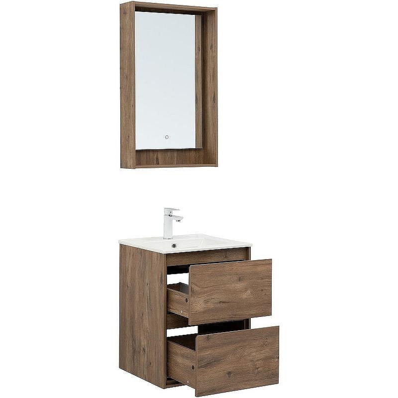 Тумба под раковину Aquanet Милан 50 336376 подвесная Дуб рустикальный, купить, цена, заказать, магазин, доставка, скидка, промокод, купить, цена, заказать, магазин, доставка, скидка, промокод