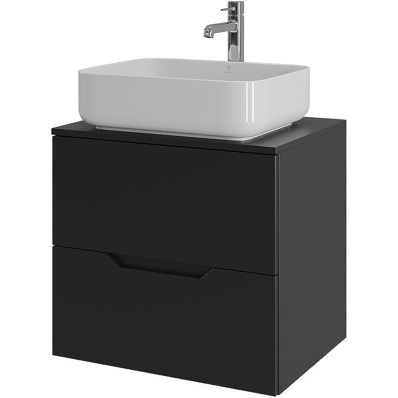 Тумба с раковиной Orange Line 60 Li-60TubMDF+B05-500W подвесная Черная матовая, купить, цена, заказать, магазин, доставка, скидка, промокод, купить, цена, заказать, магазин, доставка, скидка, промокод