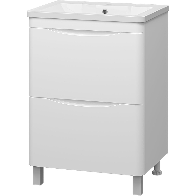 Тумба с раковиной Misty Атлантик 60 УТ000012599 Белая, купить, цена, заказать, магазин, доставка, скидка, промокод, купить, цена, заказать, магазин, доставка, скидка, промокод