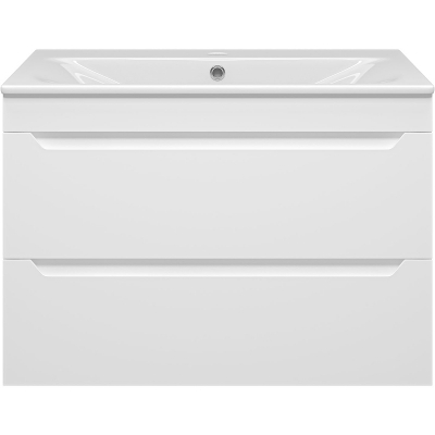 Тумба с раковиной Misty Бриз 80 УТ000023905 подвесная Белая матовая