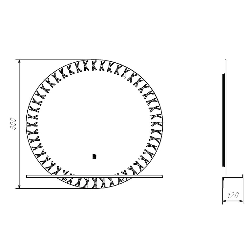 Зеркало Comforty Арзамас 80 00-00014152 с подсветкой с бесконтактным выключателем, купить, цена, заказать, магазин, доставка, скидка, промокод, купить, цена, заказать, магазин, доставка, скидка, промокод