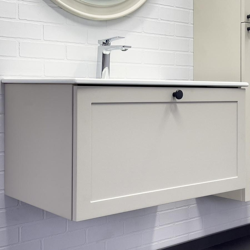 Тумба с раковиной Comforty Ереван 80 00-00014864 подвесная Серый шелк, купить, цена, заказать, магазин, доставка, скидка, промокод, купить, цена, заказать, магазин, доставка, скидка, промокод