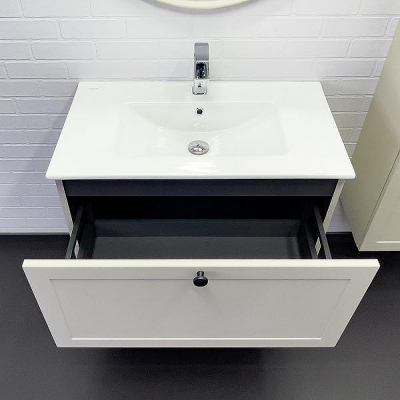 Тумба с раковиной Comforty Ереван 80 00-00014864 подвесная Серый шелк