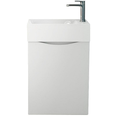 Тумба под раковину Art&Max Liberty-400-1D-SO-BL-L подвесная Белый глянец