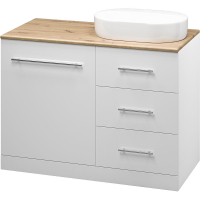 Тумба с раковиной Misty Респект 120 R УТ000010572 Белая Дуб Артизан, купить, цена, заказать, магазин, доставка, скидка, промокод, купить, цена, заказать, магазин, доставка, скидка, промокод