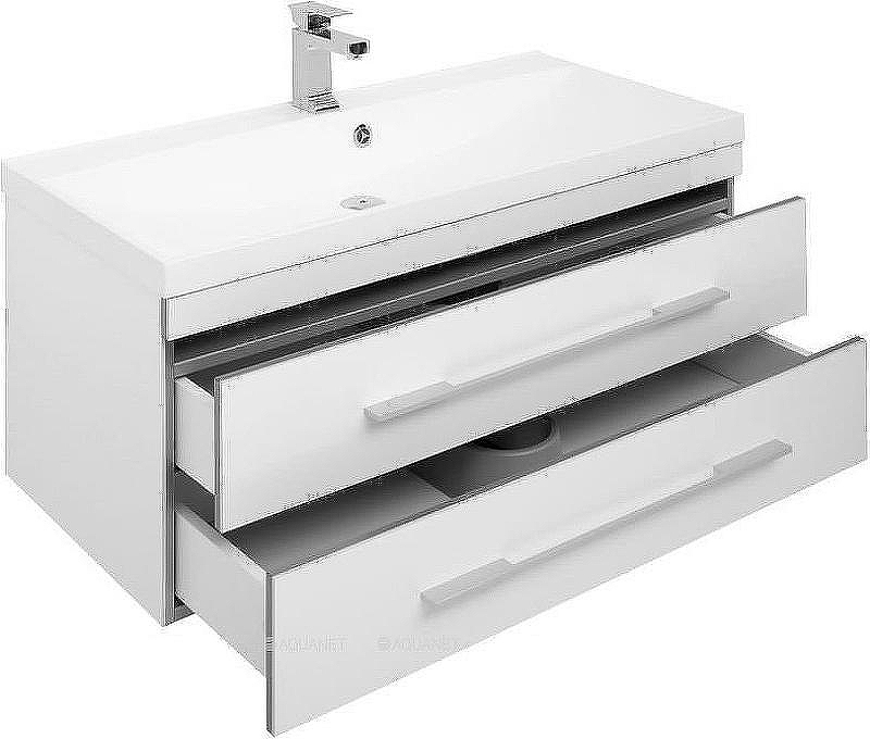 Тумба с раковиной Aquanet Верона 100 212864 подвесная Белая, купить, цена, заказать, магазин, доставка, скидка, промокод, купить, цена, заказать, магазин, доставка, скидка, промокод