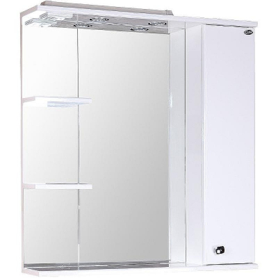 Зеркало со шкафом Onika Эльбрус 80.02 R 208022 с подсветкой Белое