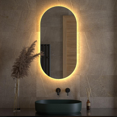 Зеркало Defesto Opti 50х100 DF 2914 с подсветкой 26W-3000K/Без выключателя/Теплый белый свет