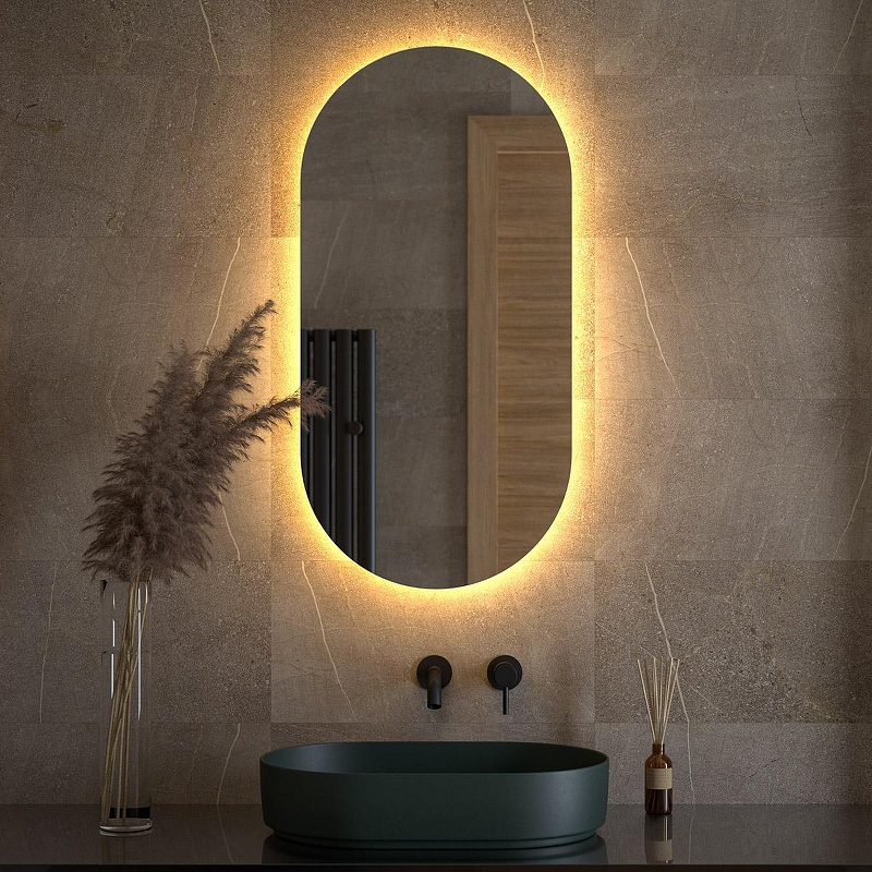 Зеркало Defesto Opti 50х100 DF 2914 с подсветкой 26W-3000K/Без выключателя/Теплый белый свет, купить, цена, заказать, магазин, доставка, скидка, промокод, купить, цена, заказать, магазин, доставка, скидка, промокод