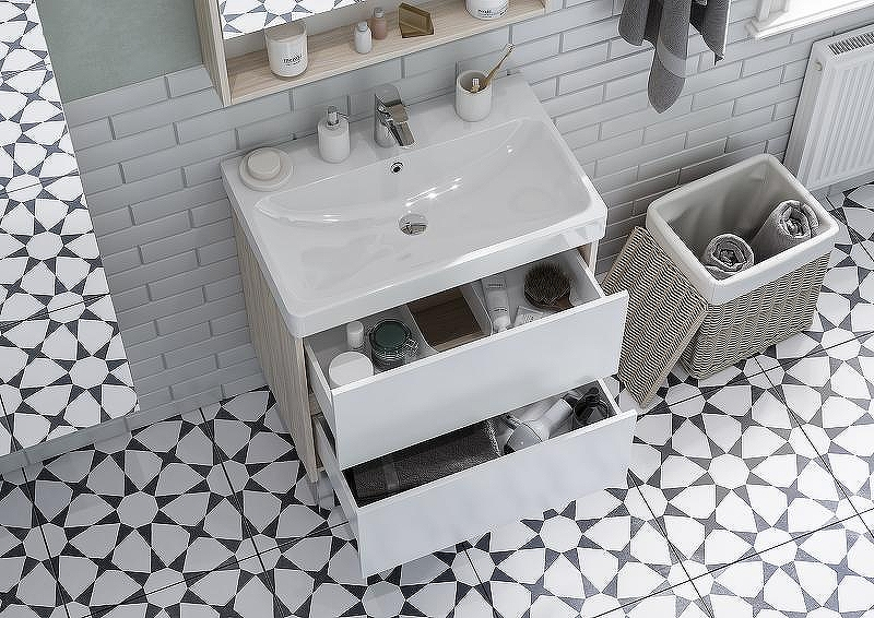 Тумба под раковину Aquaton Сканди 70 1A251801SDB20 подвесная Белый Дуб верона, купить, цена, заказать, магазин, доставка, скидка, промокод, купить, цена, заказать, магазин, доставка, скидка, промокод