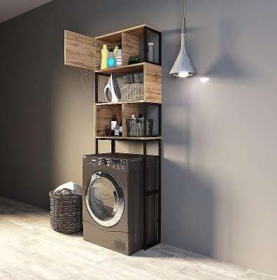 Стеллаж 1MarKa Grunge Loft 66 Ц0000005249 над стиральной машиной Дуб вотан
