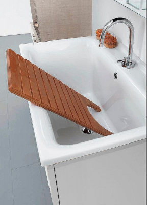 Тумба с хозяйственной раковиной Kerasan Aquadom 60 9165k3*1 Белая с отверстием под смеситель