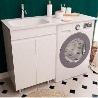 Тумба с раковиной Эстет Barcelona Luxe 120 L ФР-00007065 Белая, купить, цена, заказать, магазин, доставка, скидка, промокод, купить, цена, заказать, магазин, доставка, скидка, промокод