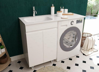 Тумба с раковиной Эстет Barcelona Luxe 120 L ФР-00007065 Белая