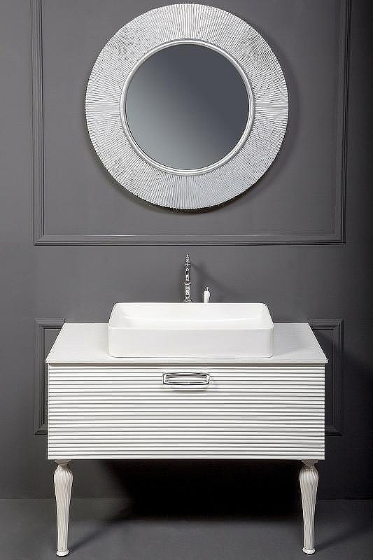 Тумба под раковину Boheme Armadi Art Vallessi Avangarde Linea 80 842-080-WCR подвесная Белая Хром, купить, цена, заказать, магазин, доставка, скидка, промокод, купить, цена, заказать, магазин, доставка, скидка, промокод