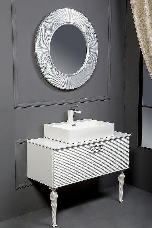 Тумба под раковину Boheme Armadi Art Vallessi Avangarde Linea 80 842-080-WCR подвесная Белая Хром, купить, цена, заказать, магазин, доставка, скидка, промокод, купить, цена, заказать, магазин, доставка, скидка, промокод