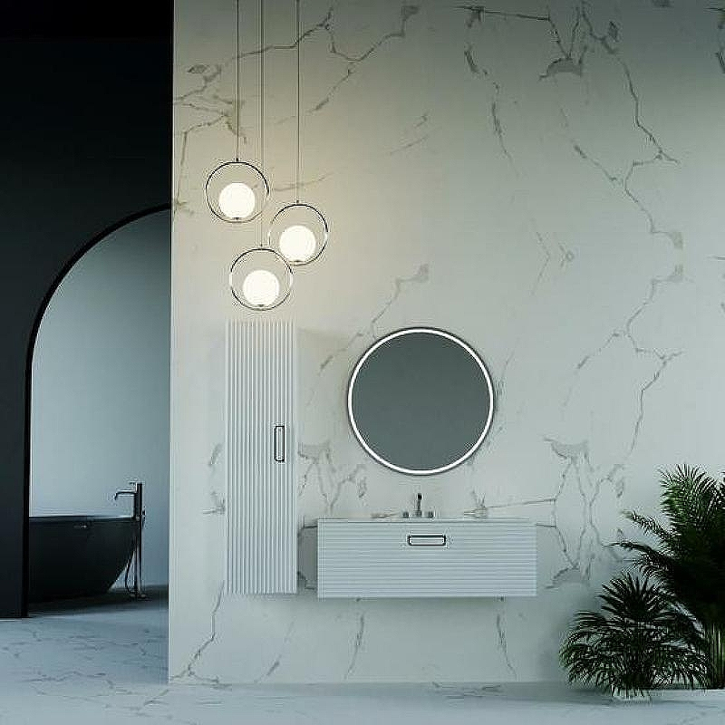 Тумба под раковину Boheme Armadi Art Vallessi Avangarde Linea 80 842-080-WCR подвесная Белая Хром, купить, цена, заказать, магазин, доставка, скидка, промокод, купить, цена, заказать, магазин, доставка, скидка, промокод