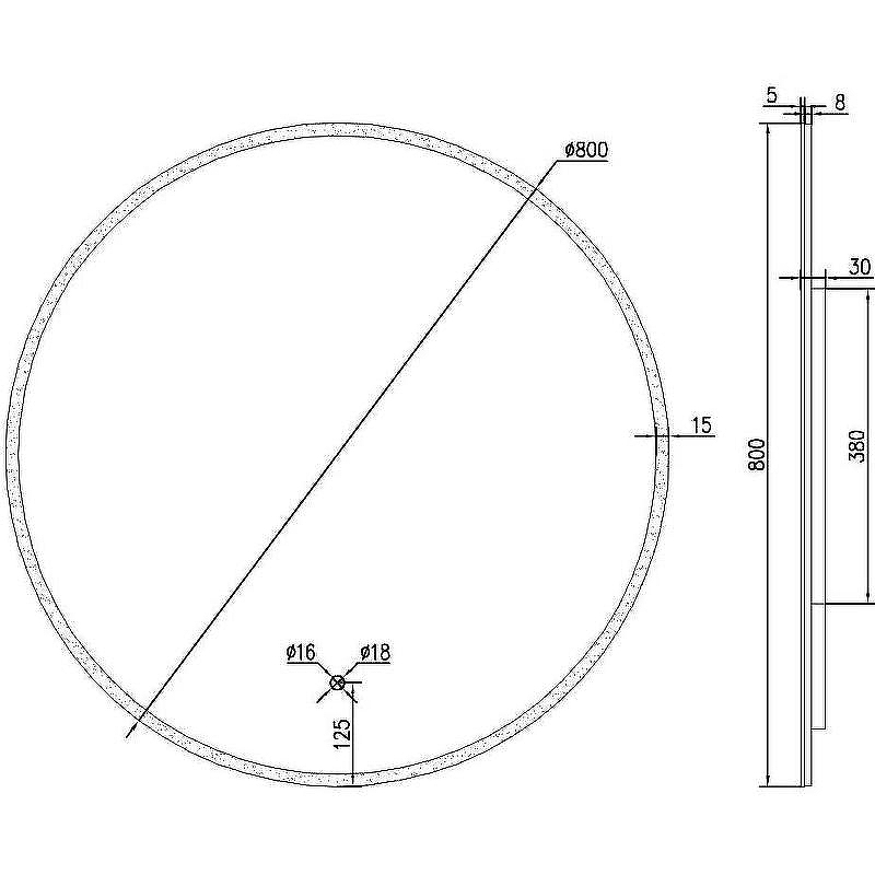 Зеркало Excellent Lumiro 80 DOEX.LU080.AC с подсветкой с сенсорным выключателем, купить, цена, заказать, магазин, доставка, скидка, промокод, купить, цена, заказать, магазин, доставка, скидка, промокод
