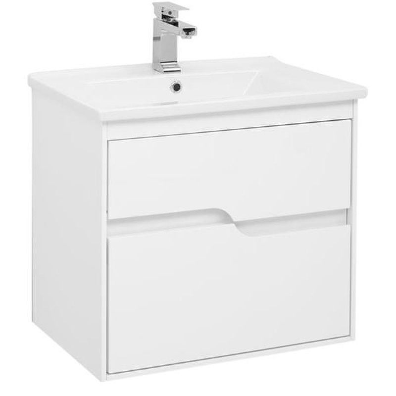Тумба под раковину Aquanet Модена 65 198485 подвесная Белый глянец, купить, цена, заказать, магазин, доставка, скидка, промокод, купить, цена, заказать, магазин, доставка, скидка, промокод