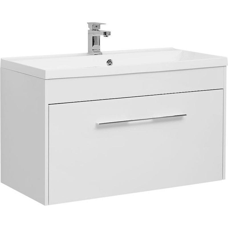 Тумба с раковиной Aquanet Августа 100 287687 подвесная Белая, купить, цена, заказать, магазин, доставка, скидка, промокод, купить, цена, заказать, магазин, доставка, скидка, промокод