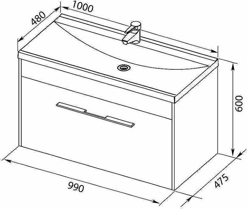 Тумба с раковиной Aquanet Августа 100 287687 подвесная Белая, купить, цена, заказать, магазин, доставка, скидка, промокод, купить, цена, заказать, магазин, доставка, скидка, промокод