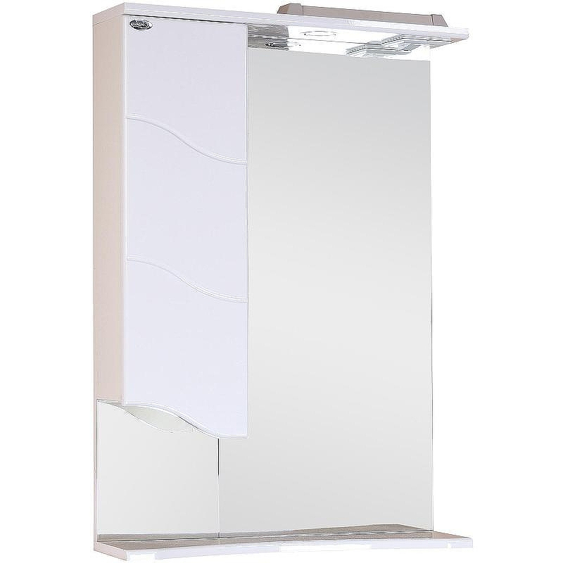 Зеркало со шкафом Onika Лайн 58.01 L 205819 с подсветкой Белое, купить, цена, заказать, магазин, доставка, скидка, промокод, купить, цена, заказать, магазин, доставка, скидка, промокод