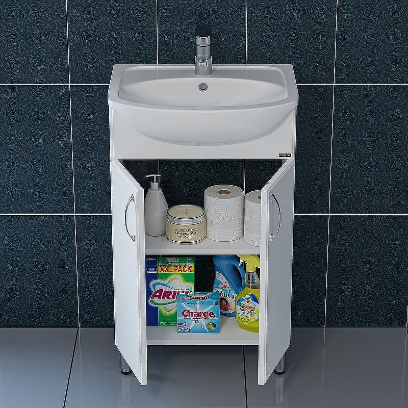 Тумба под раковину СанТа Сити 50 201068 Белая, купить, цена, заказать, магазин, доставка, скидка, промокод, купить, цена, заказать, магазин, доставка, скидка, промокод