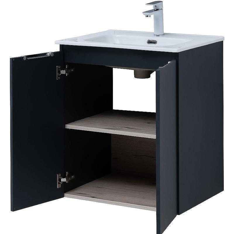 Тумба под раковину Aquanet Алвита New 60 277523 подвесная Антрацит, купить, цена, заказать, магазин, доставка, скидка, промокод, купить, цена, заказать, магазин, доставка, скидка, промокод