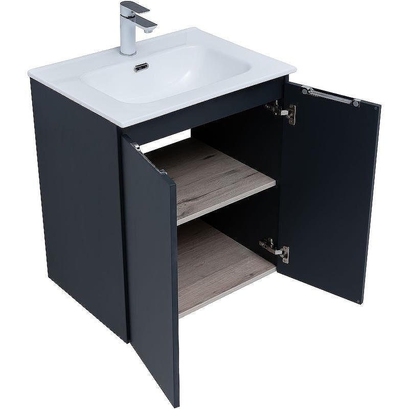 Тумба под раковину Aquanet Алвита New 60 277523 подвесная Антрацит, купить, цена, заказать, магазин, доставка, скидка, промокод, купить, цена, заказать, магазин, доставка, скидка, промокод
