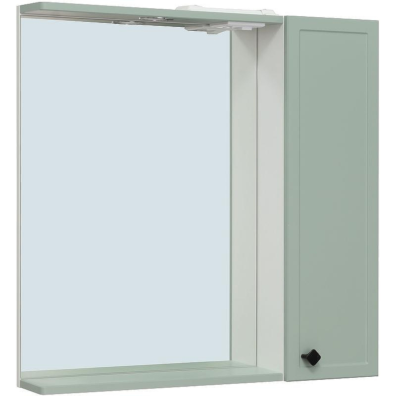 Зеркало со шкафом Runo Римини 75 00-00001279 с подсветкой Мята, купить, цена, заказать, магазин, доставка, скидка, промокод, купить, цена, заказать, магазин, доставка, скидка, промокод
