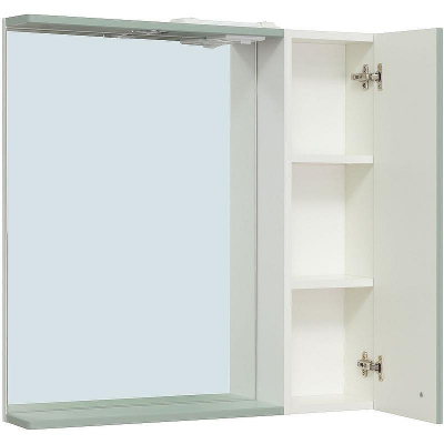 Зеркало со шкафом Runo Римини 75 00-00001279 с подсветкой Мята
