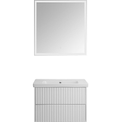 Комплект мебели для ванной ASB-Woodline Риола 80 124111 подвесной Белый