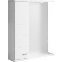 Зеркало со шкафом СанТа Омега 60 L 107003 с подсветкой Белое, купить, цена, заказать, магазин, доставка, скидка, промокод, купить, цена, заказать, магазин, доставка, скидка, промокод