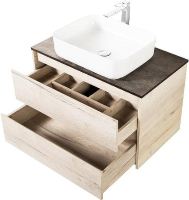 Тумба под раковину BelBagno Kraft 80 KRAFT-800-2C-SO-RGB подвесная Rovere Galifax Bianco