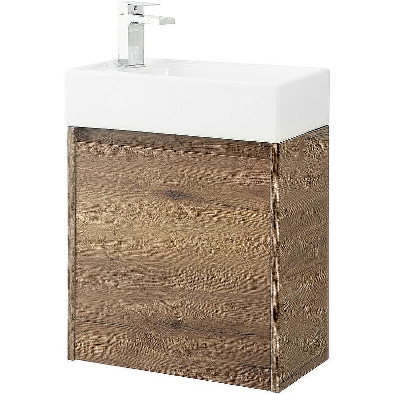 Тумба под раковину BelBagno Kraft Mini 50 L KRAFT MINI-500/260-1A-SO-RT-L подвесная Rovere Tabacco, купить, цена, заказать, магазин, доставка, скидка, промокод, купить, цена, заказать, магазин, доставка, скидка, промокод