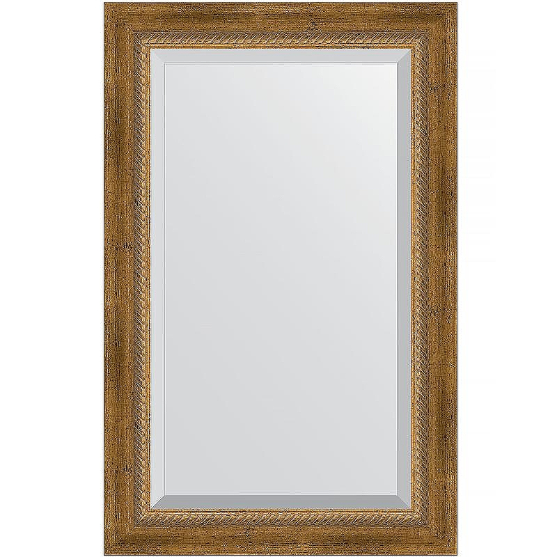 Зеркало Evoform Exclusive 83х53 BY 3406 с фацетом в багетной раме - Состаренная бронза с плетением 70, купить, цена, заказать, магазин, доставка, скидка, промокод, купить, цена, заказать, магазин, доставка, скидка, промокод