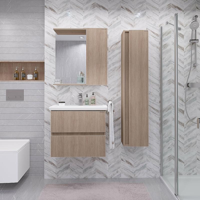 Тумба под раковину Grossman Юнит 70 2070131 подвесная Кадена вуд, купить, цена, заказать, магазин, доставка, скидка, промокод, купить, цена, заказать, магазин, доставка, скидка, промокод