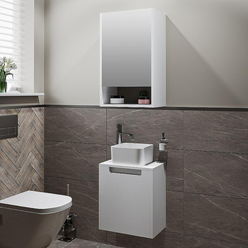 Тумба под раковину Runo Бари Микра 40 00-00001975 подвесная Белая, купить, цена, заказать, магазин, доставка, скидка, промокод, купить, цена, заказать, магазин, доставка, скидка, промокод