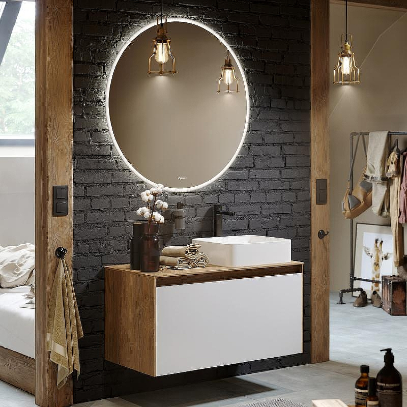 Зеркало Aqwella Moon A 100 MOON0210AH с подсветкой и подогревом с бесконтактным выключателем, купить, цена, заказать, магазин, доставка, скидка, промокод, купить, цена, заказать, магазин, доставка, скидка, промокод