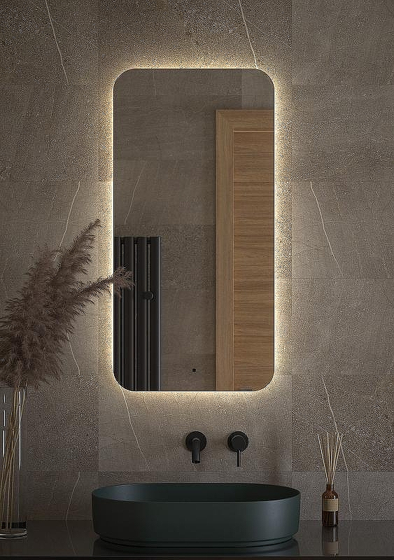 Зеркало Defesto Opti 50x100 DF 2805R с подсветкой 28W-4500К/ИК - выключатель/Нейтральный белый свет, купить, цена, заказать, магазин, доставка, скидка, промокод, купить, цена, заказать, магазин, доставка, скидка, промокод