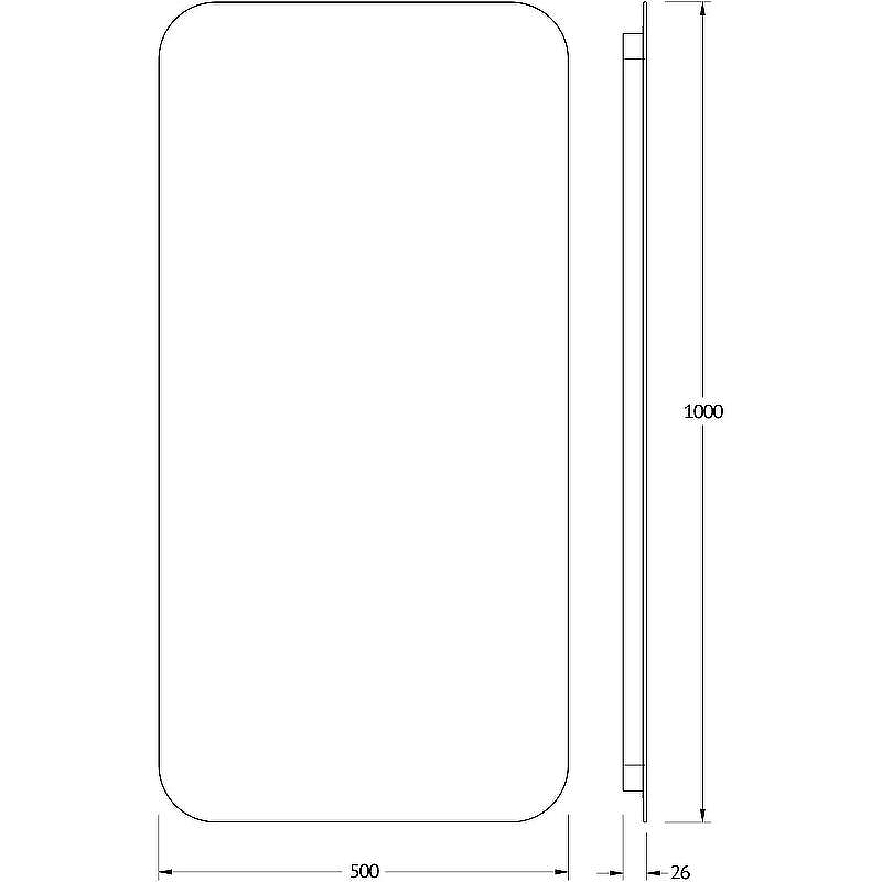 Зеркало Defesto Opti 50x100 DF 2805R с подсветкой 28W-4500К/ИК - выключатель/Нейтральный белый свет, купить, цена, заказать, магазин, доставка, скидка, промокод, купить, цена, заказать, магазин, доставка, скидка, промокод