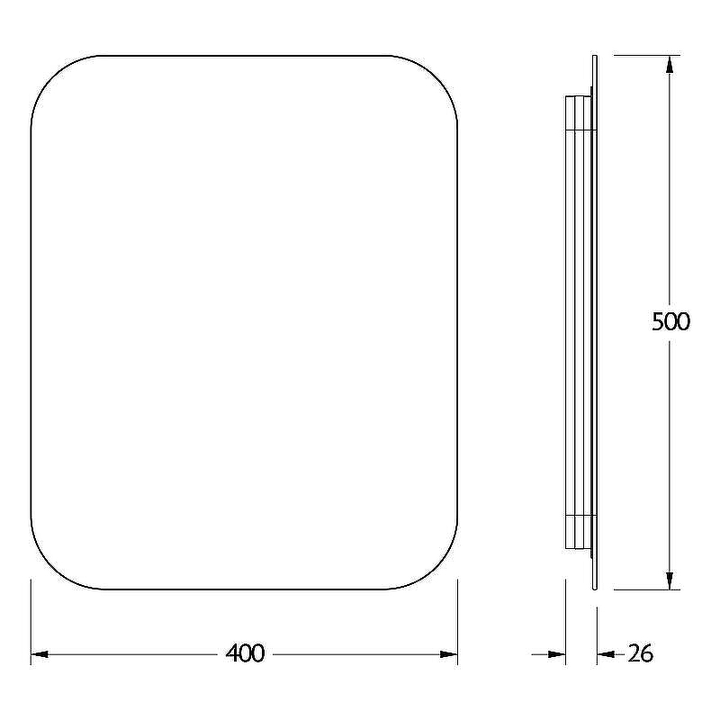 Зеркало Defesto Opti 40x50 DF 2801R с подсветкой 15W-4500К/ИК - выключатель/Нейтральный белый свет, купить, цена, заказать, магазин, доставка, скидка, промокод, купить, цена, заказать, магазин, доставка, скидка, промокод