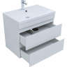Тумба под раковину Aquanet Нота New 75 335418 подвесная Белый глянец, купить, цена, заказать, магазин, доставка, скидка, промокод, купить, цена, заказать, магазин, доставка, скидка, промокод